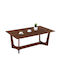 Rechteckig Holz Walnut B120xT60xH45cm