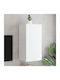 Wall Living Room Display Cabinet made of Particleboard with Glass & Lighting White 40.5x35x80cm