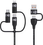 Usams US-SJ646 Braided USB to Lightning / Type-C / micro USB 2m Cable (SJ646USB01)