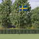 Flag of Sweden Polyester with a stake 5.55 m. made of Aluminum