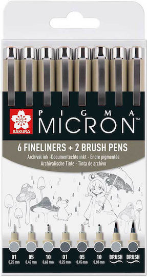 Sakura Pigma Micron Маркер за Рисуване Gray