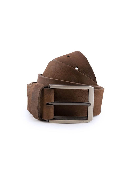 Kouros Men's Leather Belt Brown