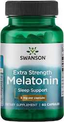 Swanson Melatonin 5mg Συμπλήρωμα για τον Ύπνο 60 κάψουλες