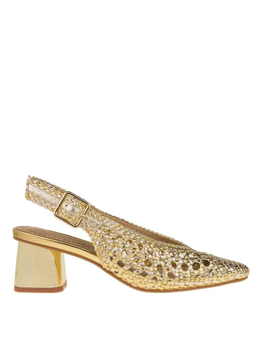 Corina Gold Medium Heels