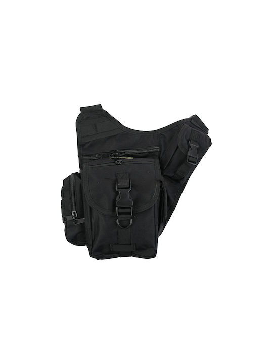 Tuffmensgear Sling Bag with Zipper & Adjustable Strap Black