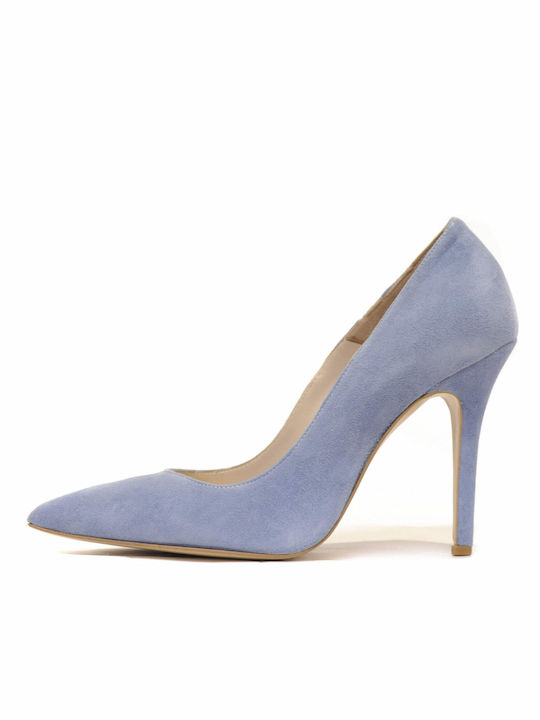 Gabriela Valeri Leather Light Blue Heels