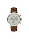 Iron Annie Bauhaus Watch Chronograph Solar with Brown Leather Strap