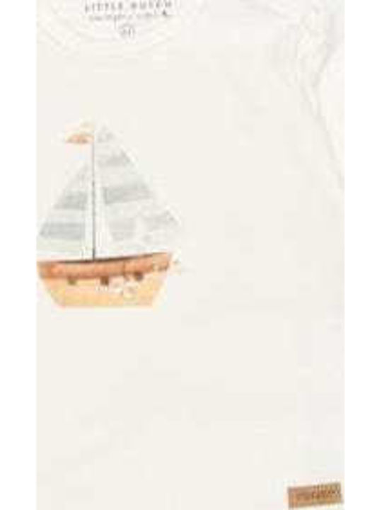 Kinderhemd Langarm White Sailboat