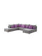 Ecksofa in U-Form Grau 340x240cm