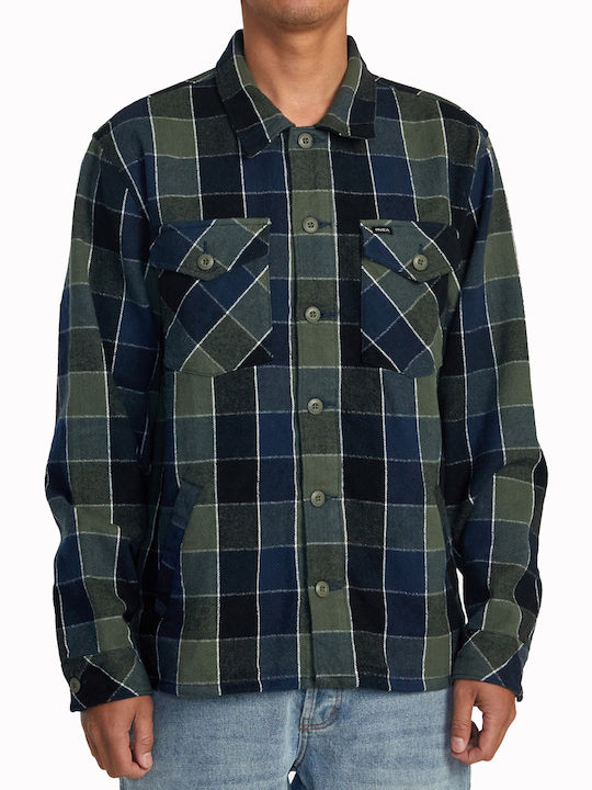 Long-sleeved Flannel Shirt OLV/OLIVE