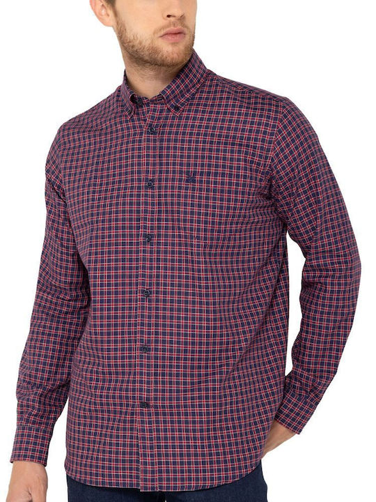 The Bostonians Men's Shirt Long Sleeve Flannel Red