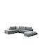 Ecke Sofa in U-Form Gray 310x240cm