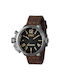 U-Boat Men's Watch 50mm Automatic with Brown Leather Strap