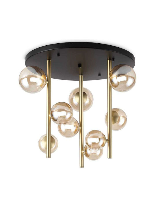 Ideal Lux Ceiling Mount Light 55cm Brown with Socket G9
