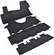 Rigum Set of Front and Rear Mats 10pcs Tray Type for Volkswagen Transporter 2022+ Black