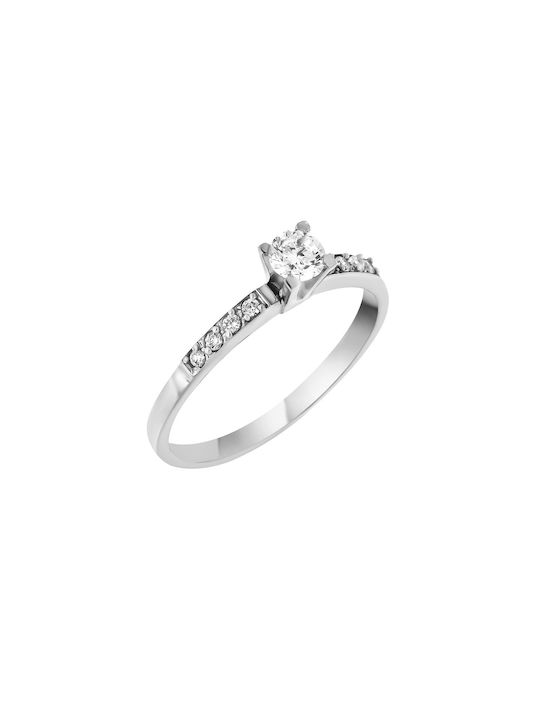 Single Stone from White Gold 14K