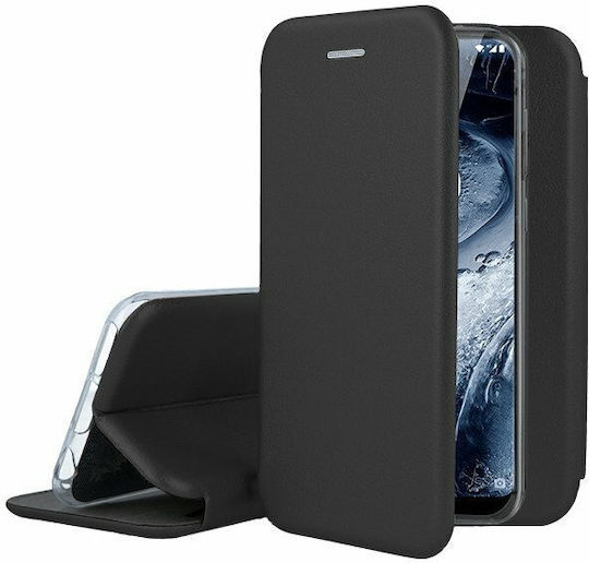 Forcell Δυνατότητα Book Δερματίνης Μαύρο (Nokia 6.1)