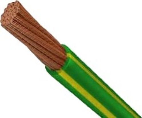 Καλώδιο Ρεύματος τύπου NYAF με Διατομή 1x4mm² σε Πράσινο Χρώμα 1m