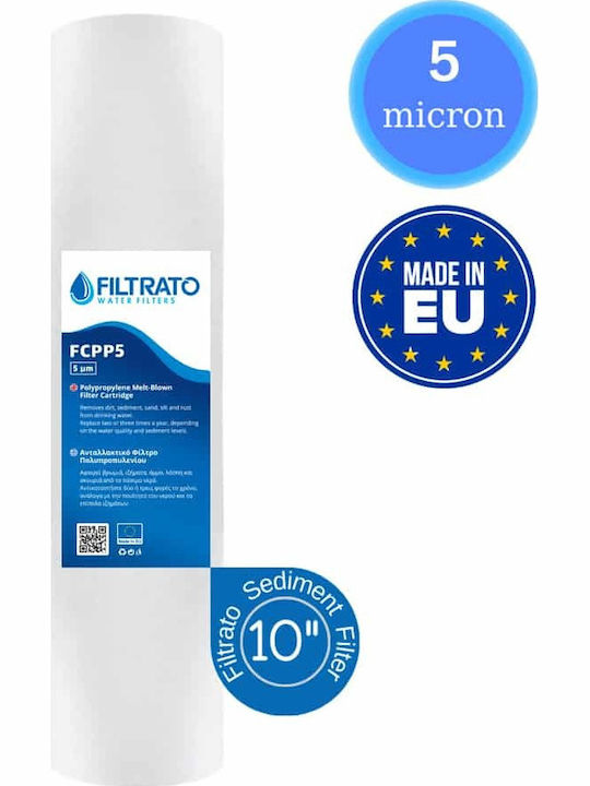 Filtrato Water Filter Replacement Central Water Filtration System made of Polypropylene 10" FCPP5 5 μm