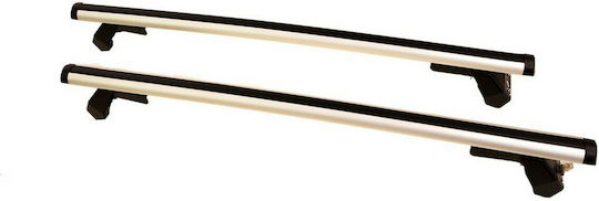 Hermes Aluminum Car Roof Bars for Opel Calibra 3D Set with Roof Rack Legs Silver