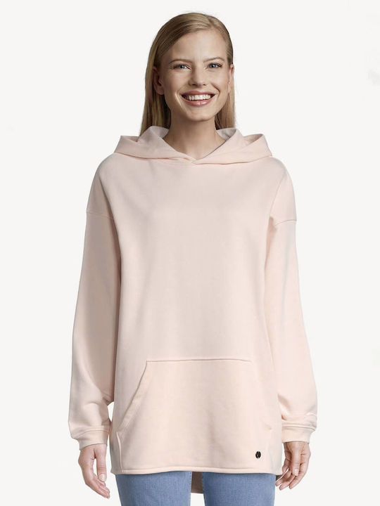 Tamaris Women's Long Hooded Sweatshirt Pink