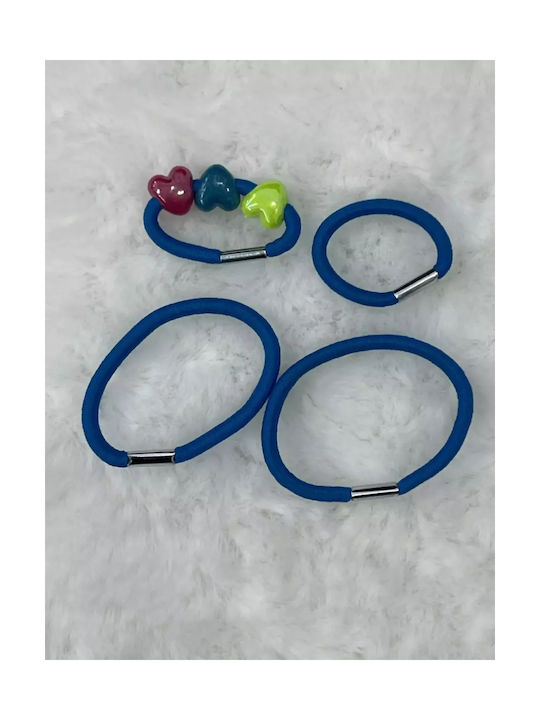 Kids Hair Tie Set Blue 4pcs 8120242