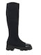 Leder Damenstiefel Schwarz