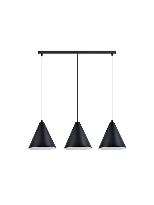 Emibig Pendant Light Three-Light for Socket E27 Black