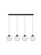 Emibig Pendant Chandelier for 4 Bulbs GU10 Black