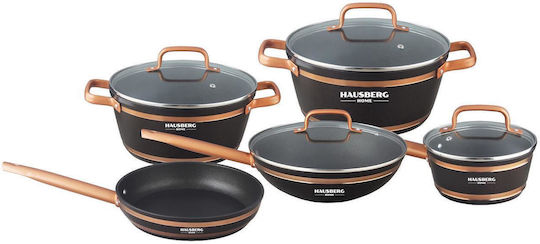 Hausberg Töpfe & Pfannen Sets aus Aluminiumguss 9-teilig