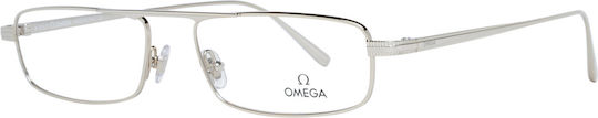 Omega Bărbați Metalic Rame Ochelari Argintiu OM5011 032