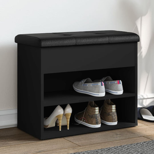 Entry Furniture with Shoe Rack & Bench Black 62x32x50cm