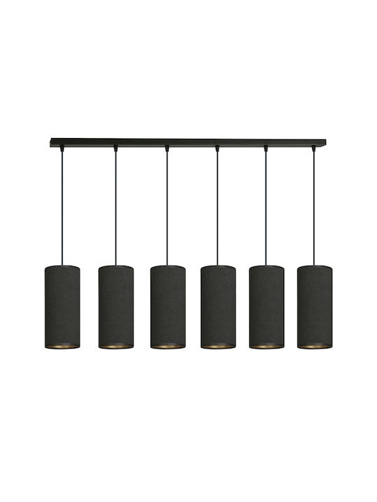 Emibig Pendant Chandelier for 6 Bulbs E27 Black