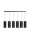 Emibig Pendant Chandelier for 6 Bulbs E27 Black