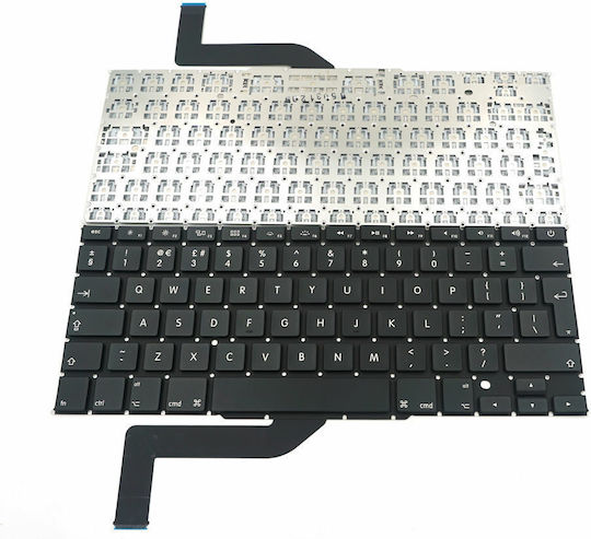 Movano Laptop Keyboard for Macbook Pro Retina A1398 15" 2012 2013 2014 2015 without Frame and English (US) Layout in Black Color A1398