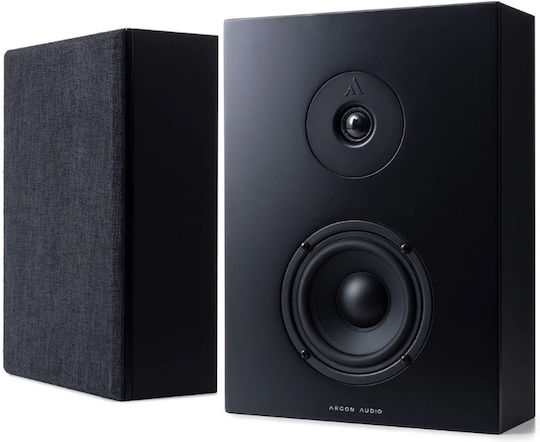 Argon Audio Forus 4 Wall Pair of Hi-Fi Speakers Wall Mounted 2 No of Drivers W21xD10.3xH29cm. Black