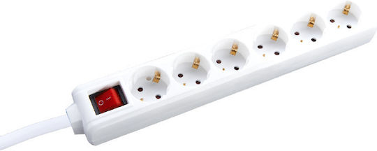 Aca Power Strip with Surge Protection 6 Positions with Switch and Cable 3m