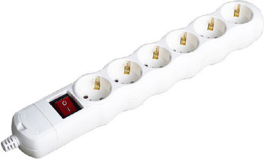 Aca Power Strip with Surge Protection 6 Positions with Switch without Cable