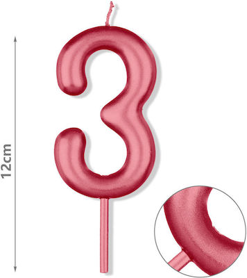 Birthday Candle Number "3"