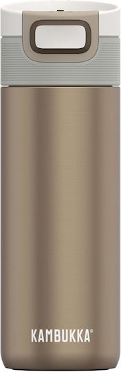 Kambukka Etna Ποτήρι Θερμός Ανοξείδωτο 500ml Coffee Brown με Επιστόμιο