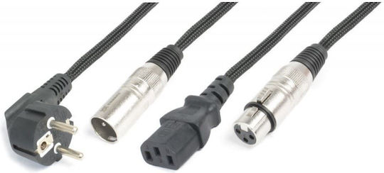 Power Dynamics Καλώδιο Schuko / XLR female - IEC / XLR female 15m (CALIG093)