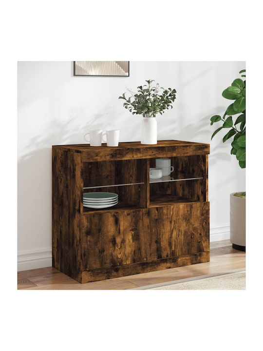 Sideboard Wooden Smoky Oak 81x37x67cm