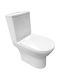 Gloria Set Orient Stehende Toilette Randlos mit Spülung mit Deckel Sanftes Schließen Weiße