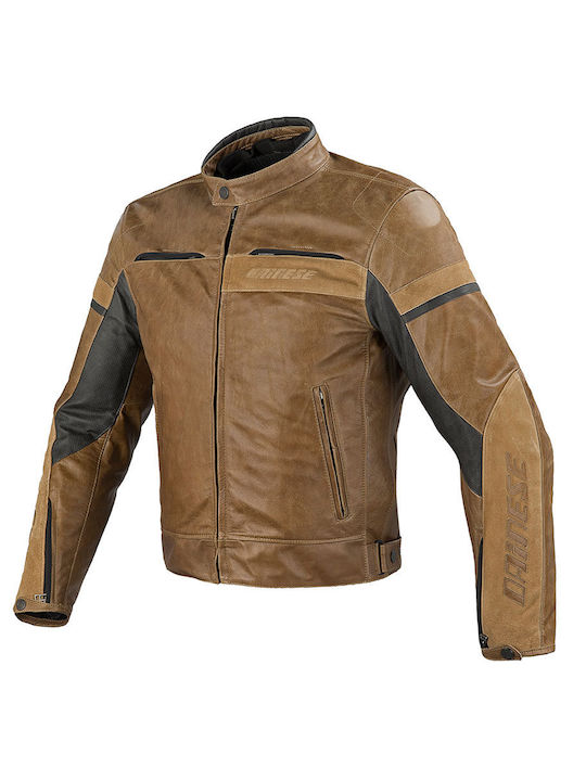 Dainese Men's Riding Jacket Leather 4 Seasons Brown