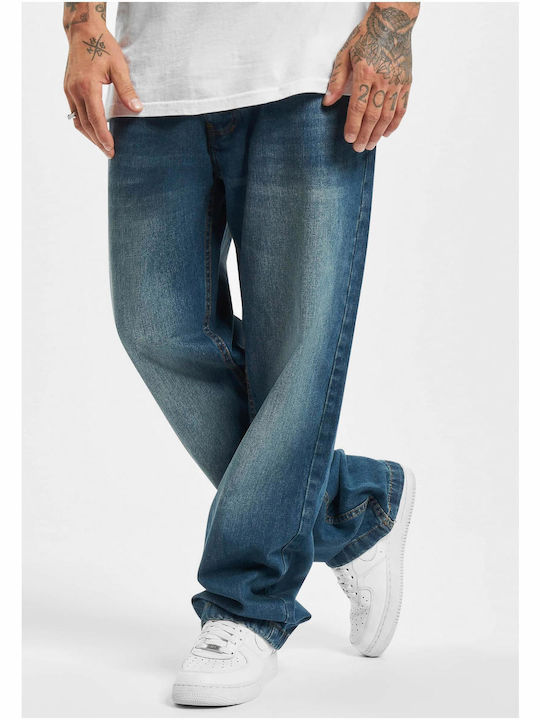 Rocawear Ανδρικό Παντελόνι Τζιν σε Loose Εφαρμογή Light washed mid blue.