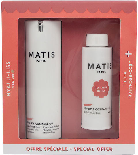 Matis Paris Réponse Cosmake-up Hyalu-liss Medium 30ml + Refill 30ml Liquid Make Up Medium 30ml