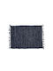 Rug Rectangular Leather Blue