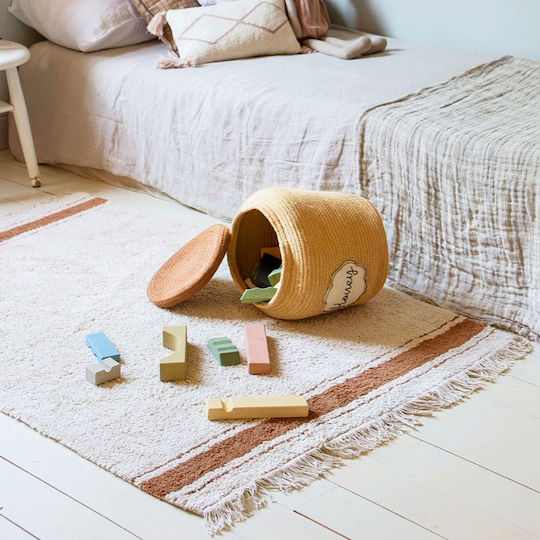 Lorena Canals Kinder Aufbewahrungskorb aus Stoff Honey Braun 28x28x27cm 1Stück