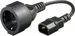 Manhattan Icoc Schuko - IEC C14 Кабел 0.23м Черен (216268) Manhattan Icoc Schuko - IEC C14 Кабел 0.23м Черен (216268)
