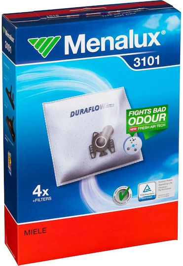Menalux 3101 Vacuum Cleaner Bags 5pcs Compatible with Miele Vacuum Cleaner